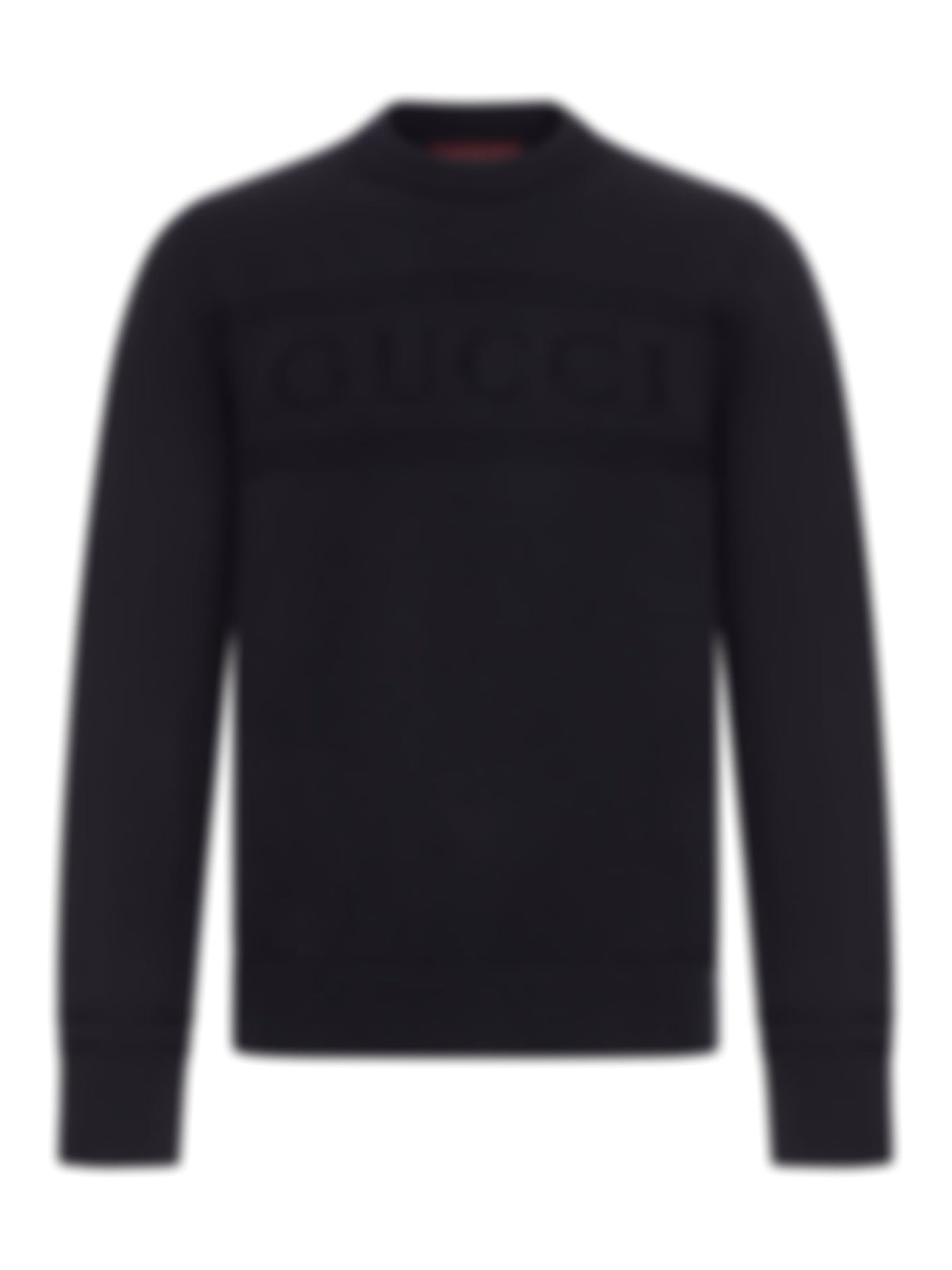 Tonal Logo Knit Crewneck Sweater | Black