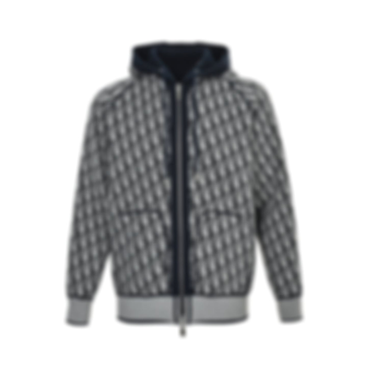 Reversible Two-Way Zip Oblique Hoodie