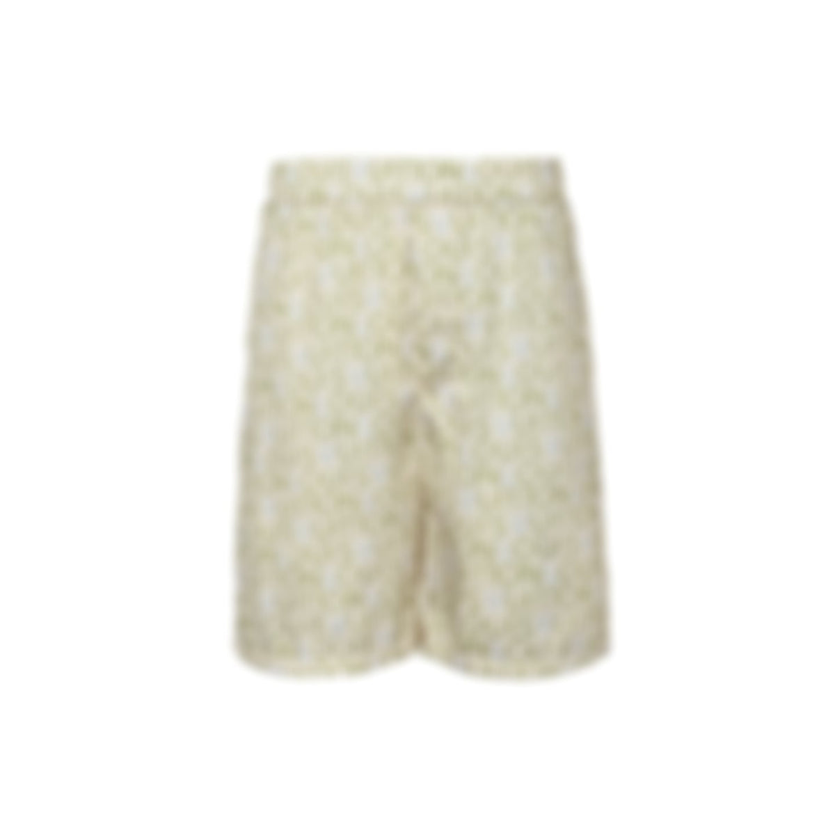 Typographic Print Shorts | Cream & Green