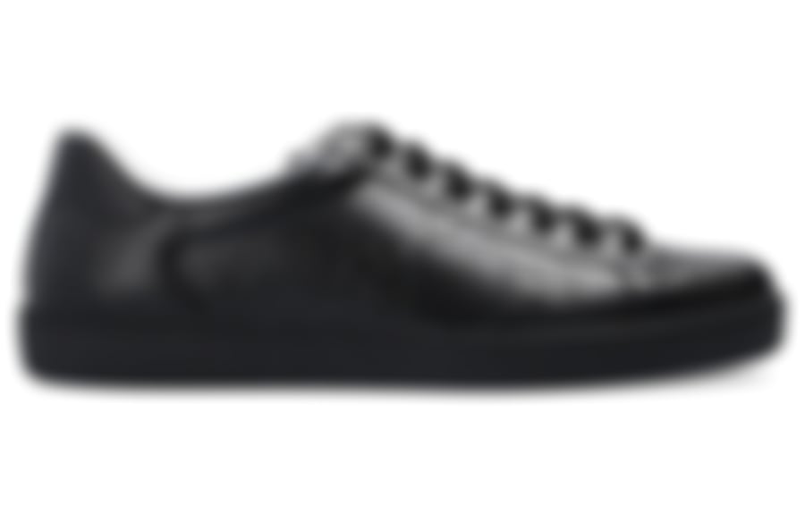 Embossed GG Perforated Leather Sneakers | Black