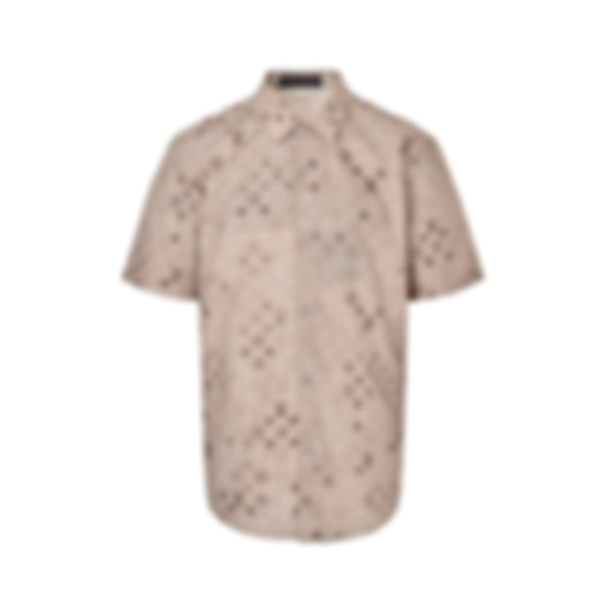 Multi-Tonal Monogram Short-Sleeve Shirt | Beige