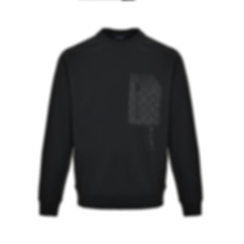 D-Ring Detail Monogram Sweatshirt - Black