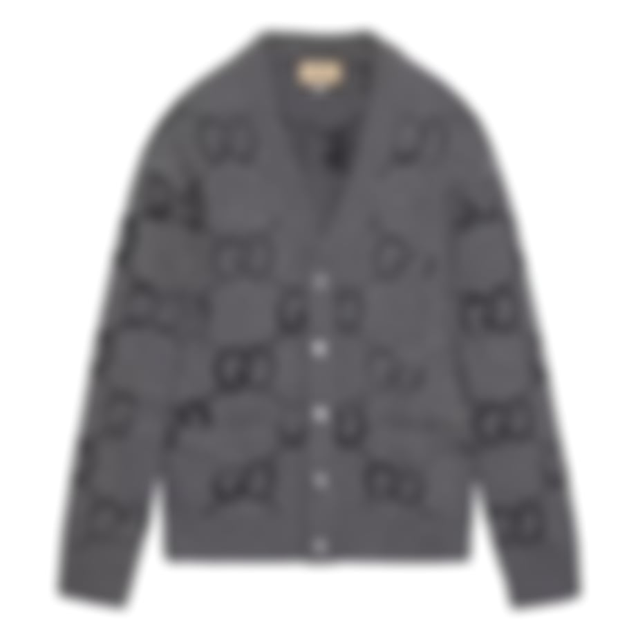 Brushed GG Jacquard Knit Cardigan