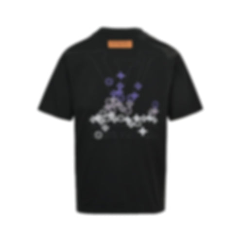 Gradient Embroidered Monogram T-Shirt | Black