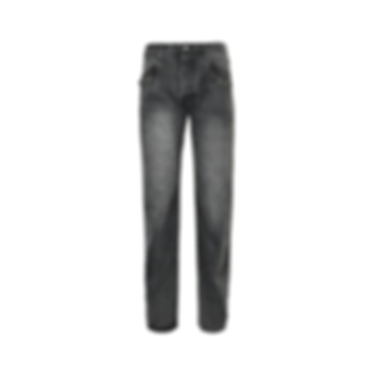 Horsebit Washed Denim Jeans