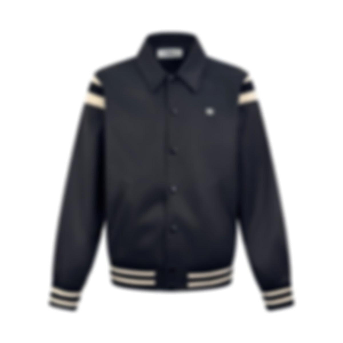 Triomphe Logo Striped Satin Jacket | Black