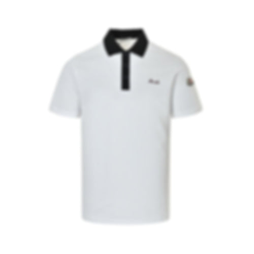 Two-Tone Piqué Polo - White/Black