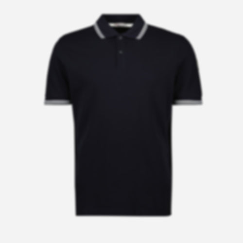 Striped Trim Polo