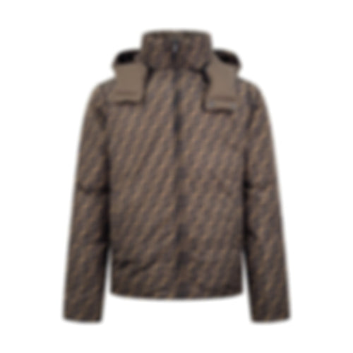 Reversible FF Monogram & Diagonal Stripe Puffer Jacket