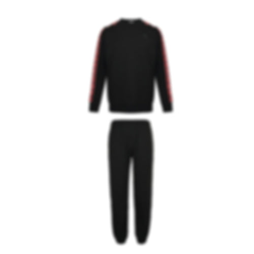 Check-Stripe Cotton Tracksuit