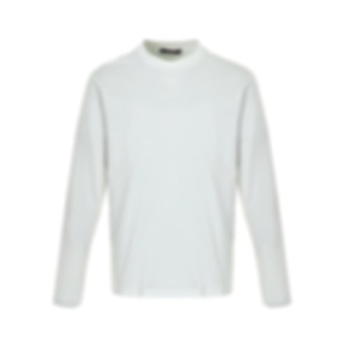 Embossed Logo Long-Sleeve T-Shirt - White