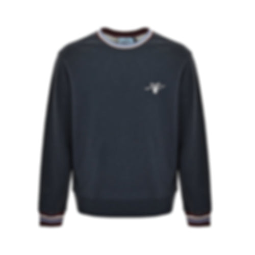 Heritage Crest Striped-Trim Sweatshirt