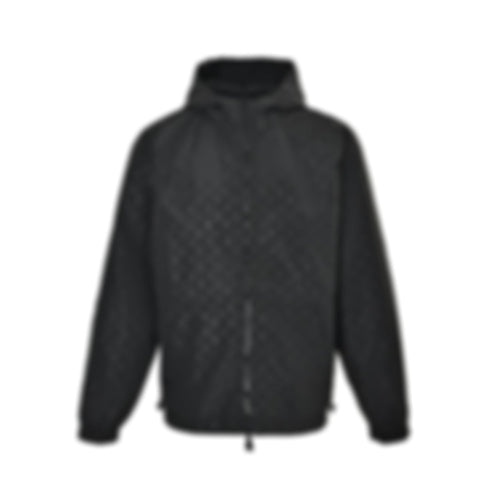 Reversible Shadow Monogram Windbreaker Black