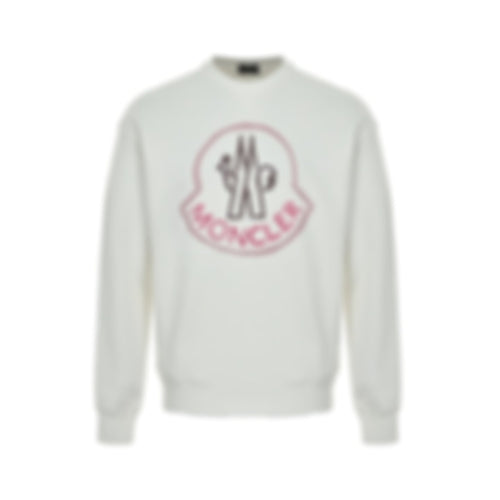 Sketch Logo Cotton Jersey Crewneck | White