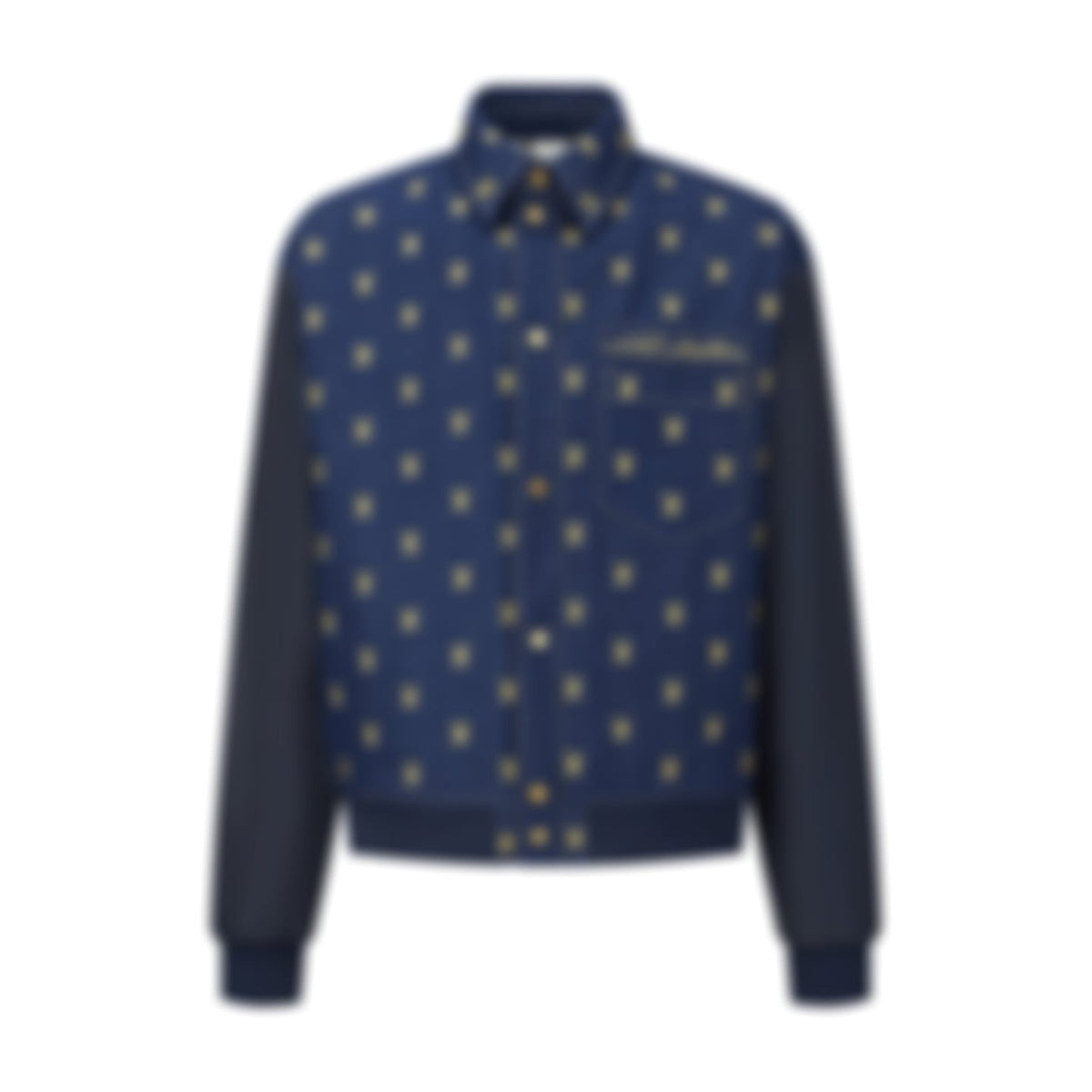 Gold Monogram Denim Jacket | Indigo