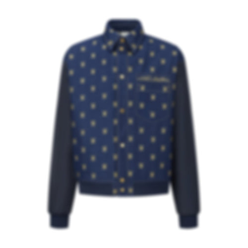 Gold Monogram Denim Jacket | Indigo