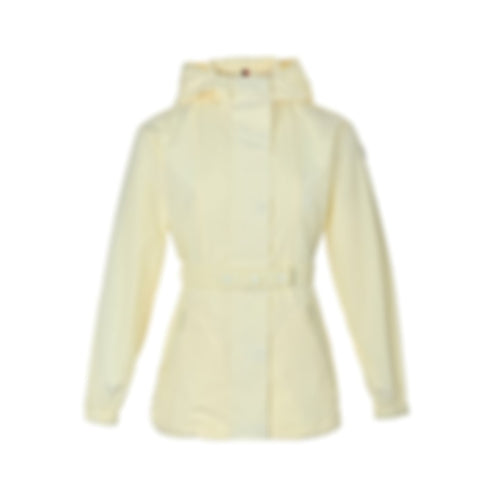 Cream Belted Windbreaker