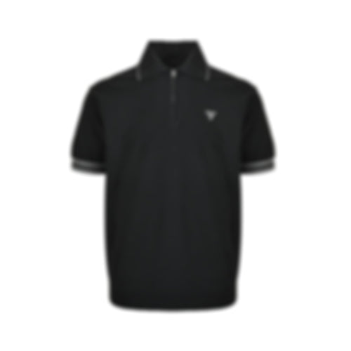 Half-Zip Logo Polo Shirt