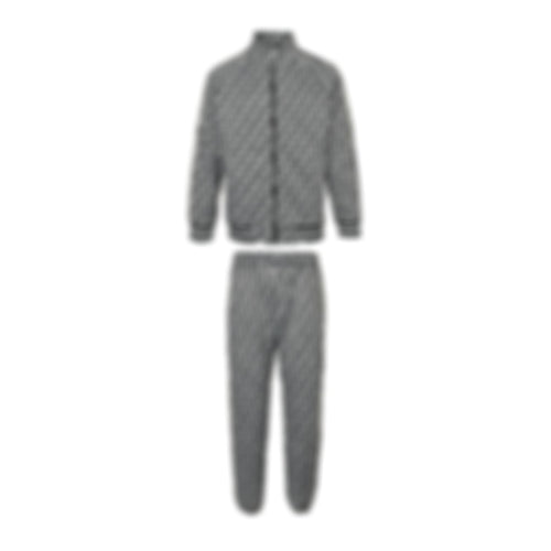 Oblique Jacquard Tracksuit Set | Black & White