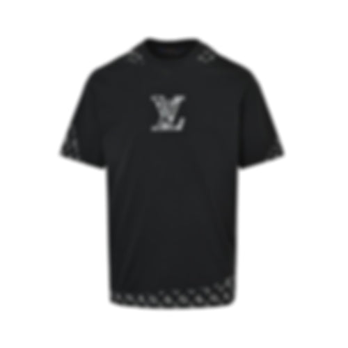 Stencil Monogram & Patch T-Shirt | Black