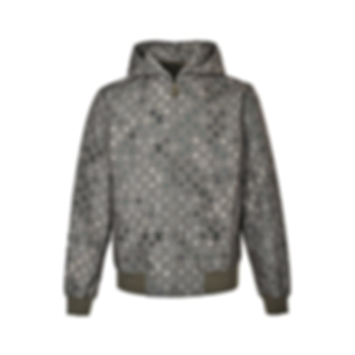 Beaded Monogram Canvas Hooded Jacket - Taupe/Grey