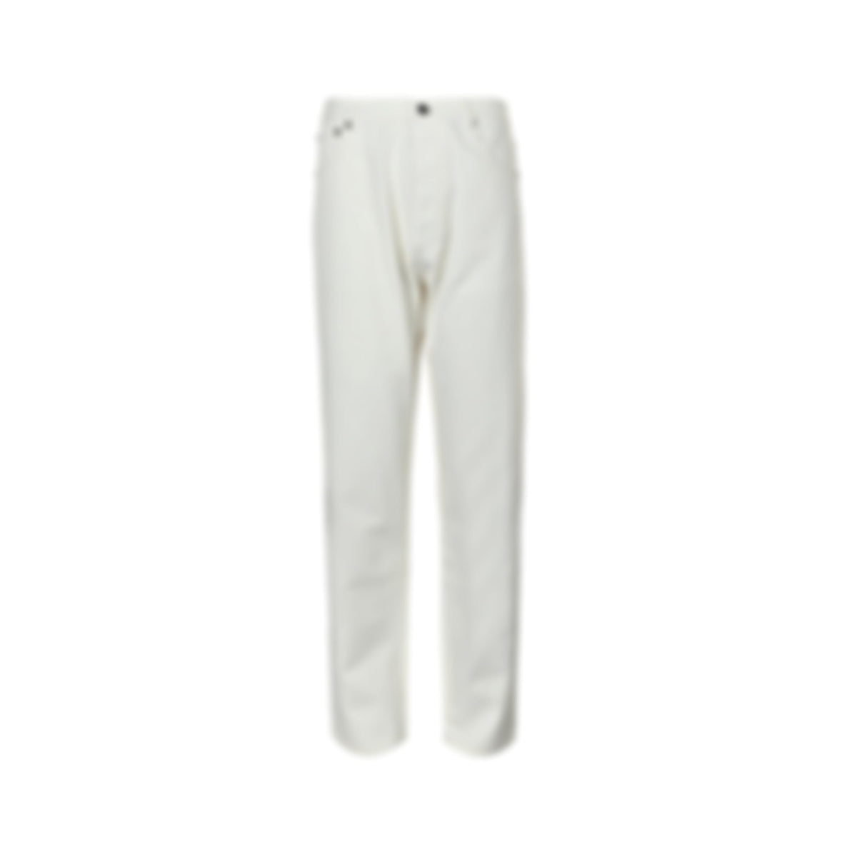 Straight-Leg Denim Jeans - White