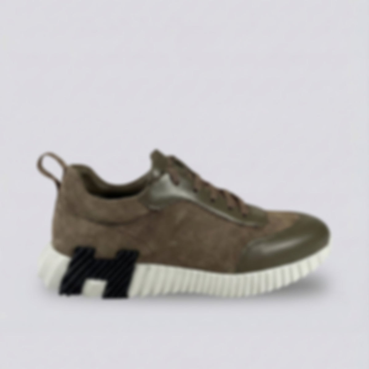 Bouncing Sneakers - Khaki & Brown Suede