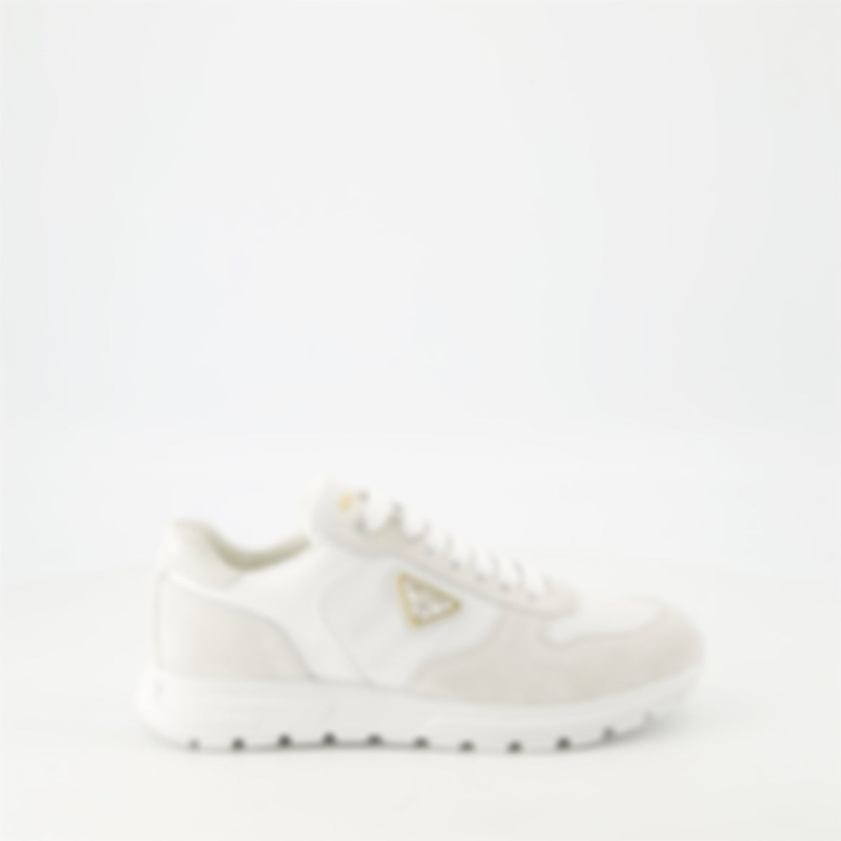 Nylon and Leather Sneakers