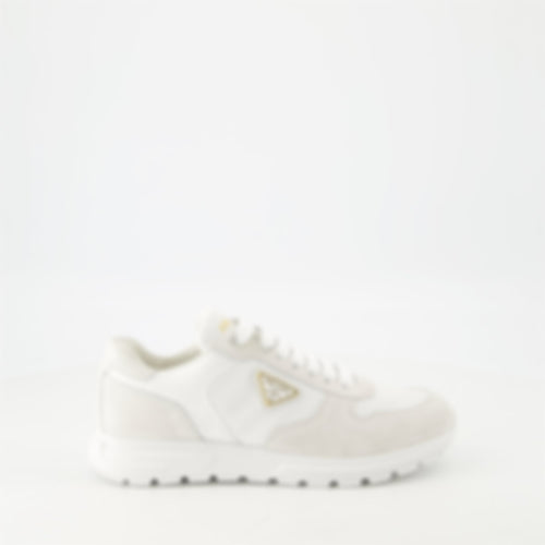 Nylon and Leather Sneakers
