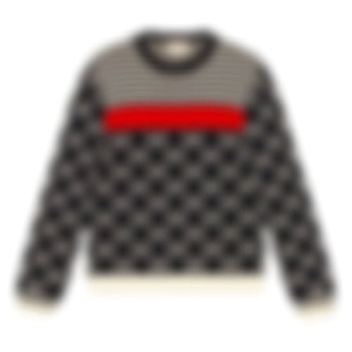 GG Jacquard & Striped Knit Sweater