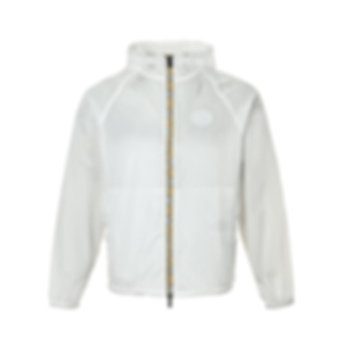 Vintage Check Trim Hooded Jacket | White