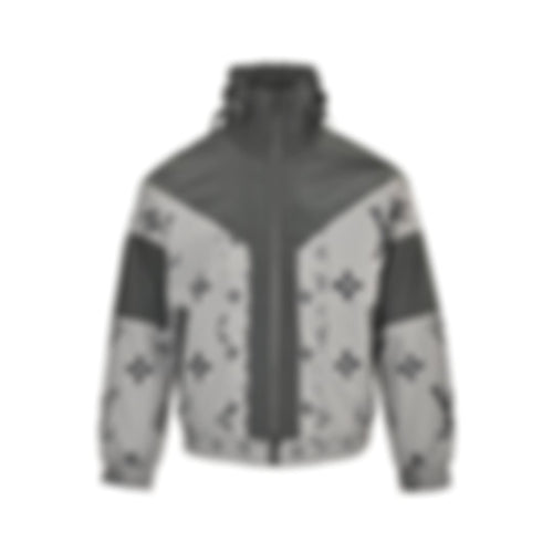 Oversized Monogram Color-Block Track Jacket