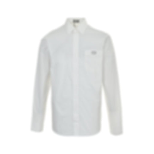 C.D Logo Pocket Button-Down Shirt | White