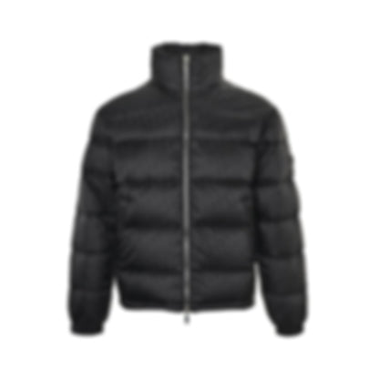 Oblique Tonal Jacquard Puffer