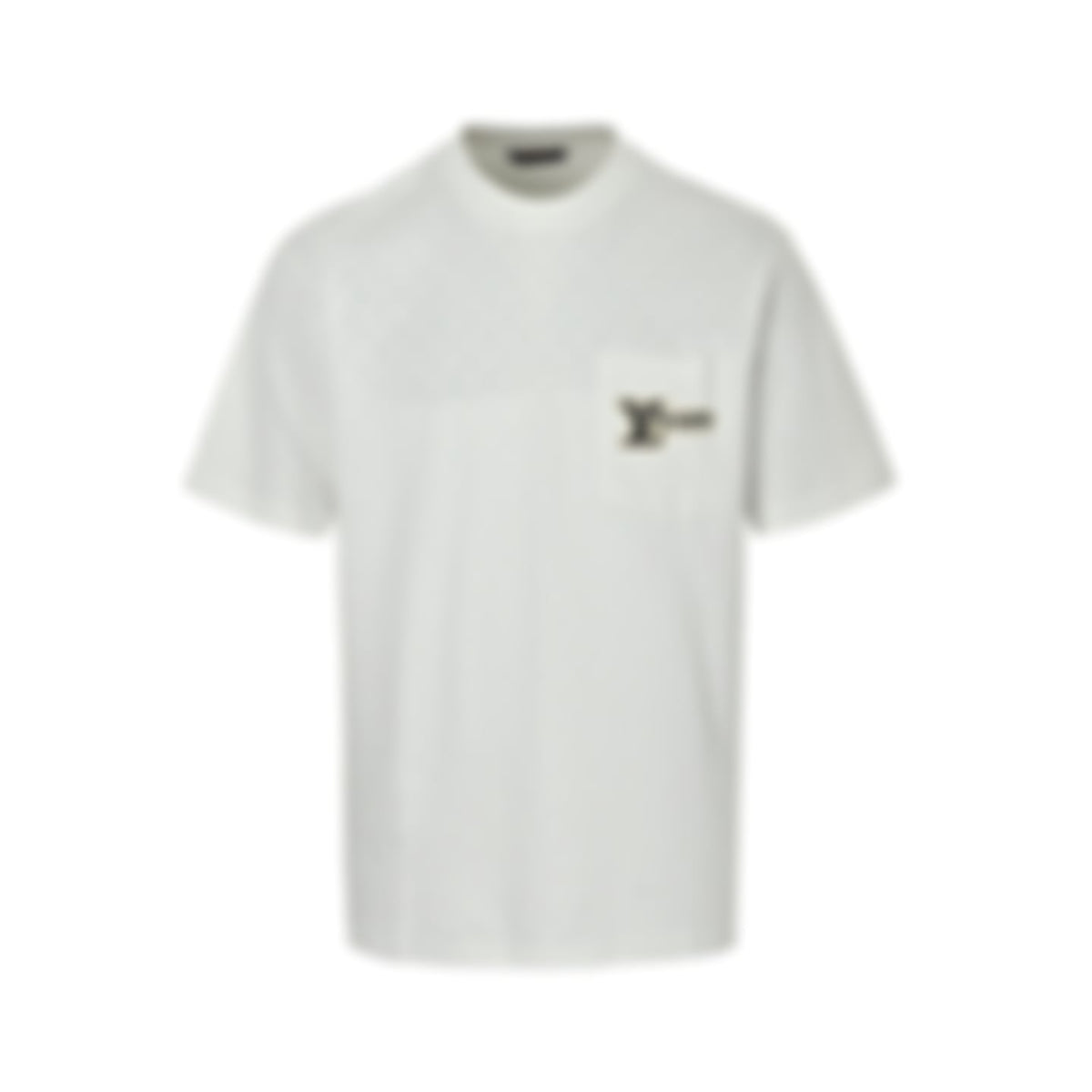 Textured Damier LVovers Pocket T-Shirt - White