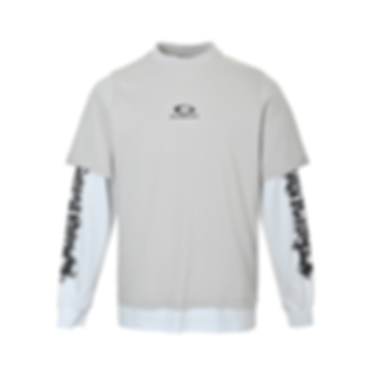 Layered Skater T-Shirt - Grey/White