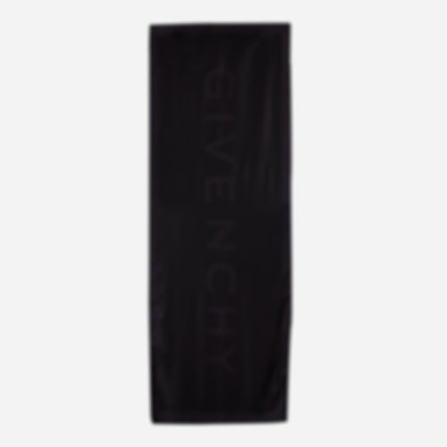 Black Silk and Wool Scarf
