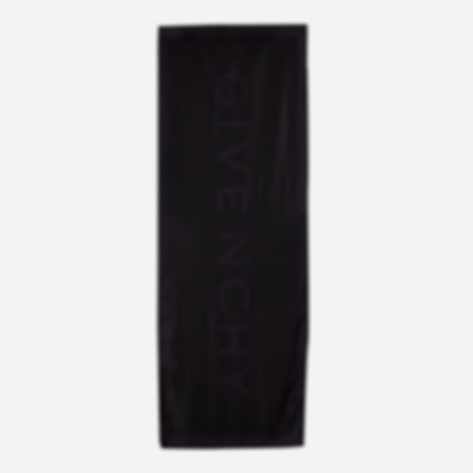 Black Silk and Wool Scarf