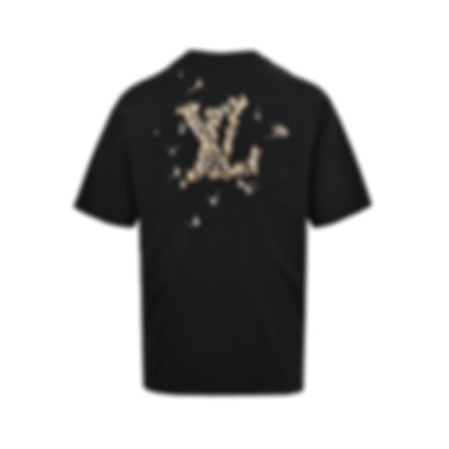 Embroidered Sailboat LV Logo T-Shirt - Black