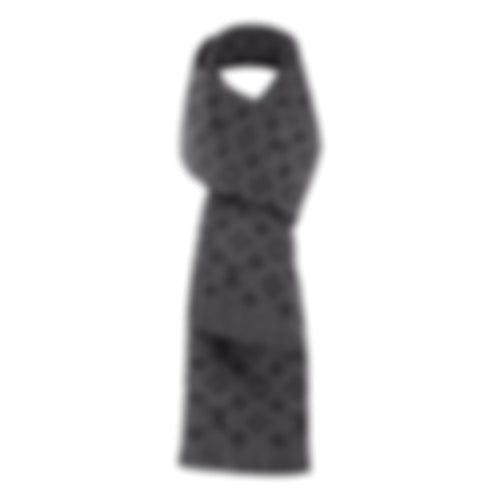 Classic Wool Scarf | Navy & Brown