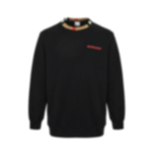 Icon Stripe Collar Cotton Sweatshirt