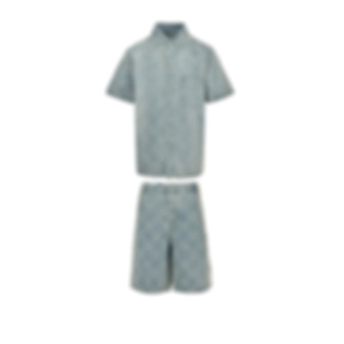 Damier Pop Denim Set | Light Indigo