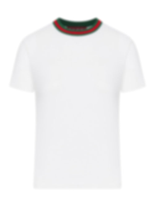 Signature Web Collar T-Shirt | White
