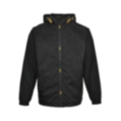 Monogram Windbreaker | Dark Brown & Black