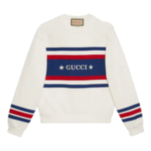 Vintage Star Logo Striped Sweatshirt