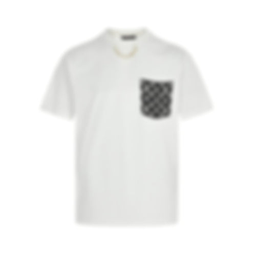 Monogram Pocket Chain T-Shirt | White