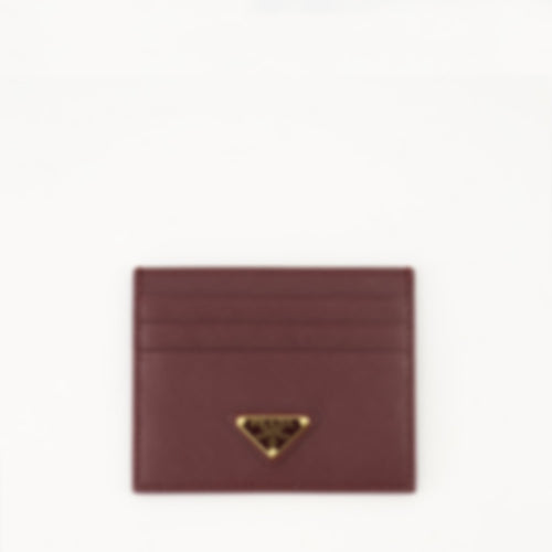 Saffiano Leather Card Holder | Bordeaux