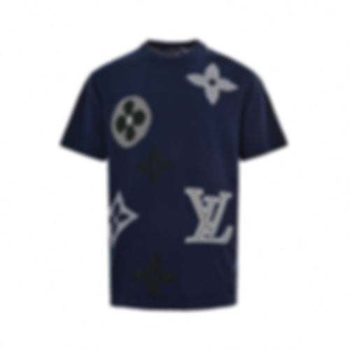 Scattered Monogram Intarsia Knit T-Shirt