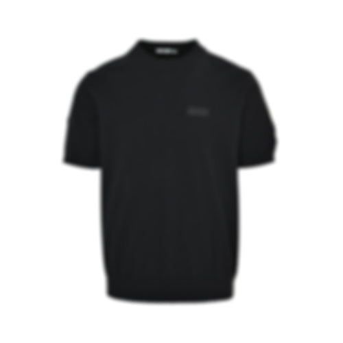 Black-on-Black Grosgrain Patch T-Shirt - Black