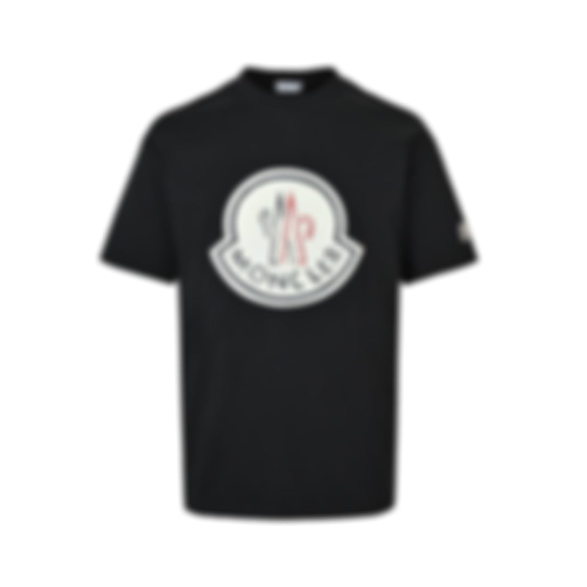 Oversized Terry Logo Patch T-Shirt - Black